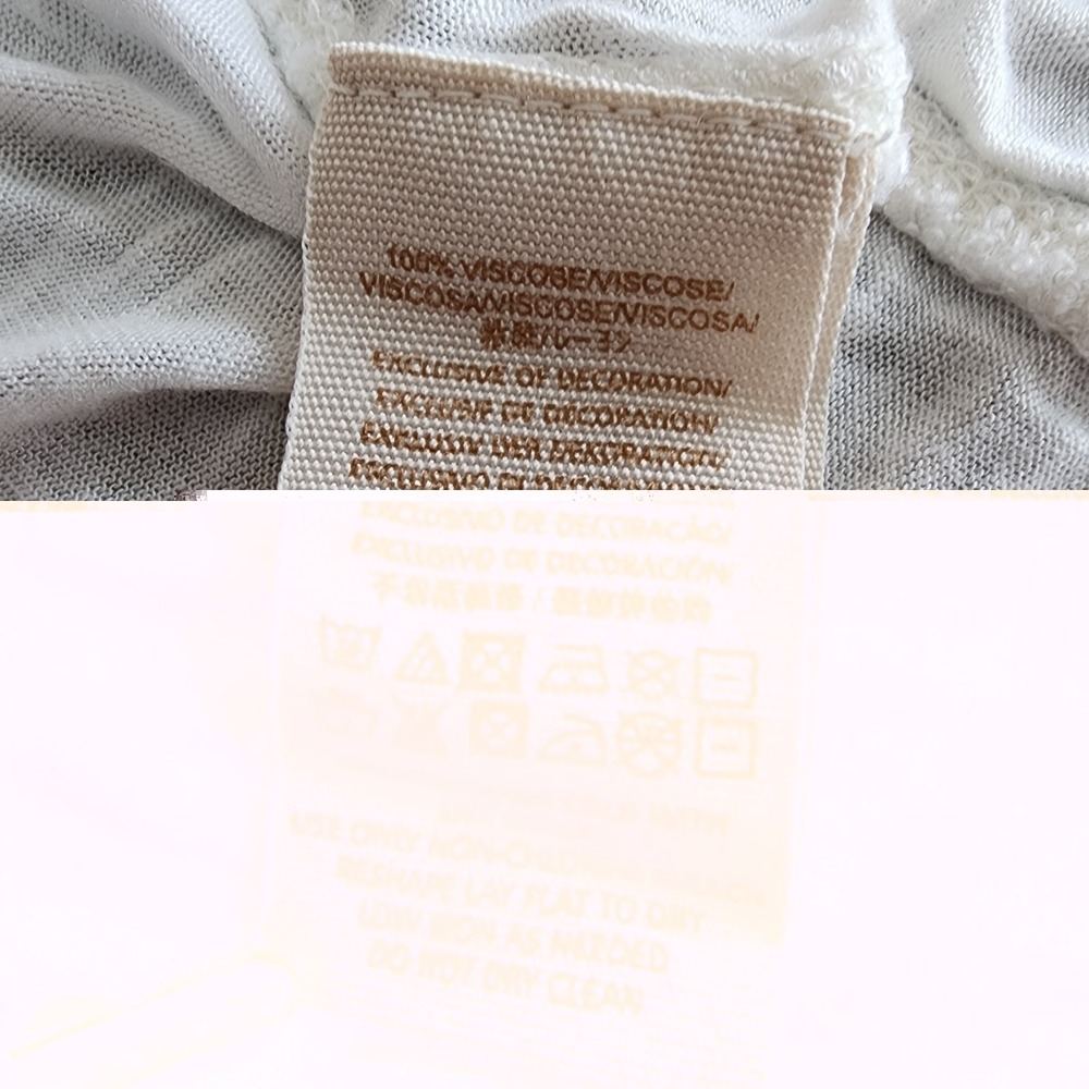 Free People Embroidered Boho Top Women's Large White Orange Tunic Blouse - Picture 10 of 12
